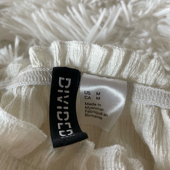 WOMENS CROPPED OFF SHOULDER PUFF SLEEVE BLOUSE /// H&M DIVIDED - Picture 4 of 4